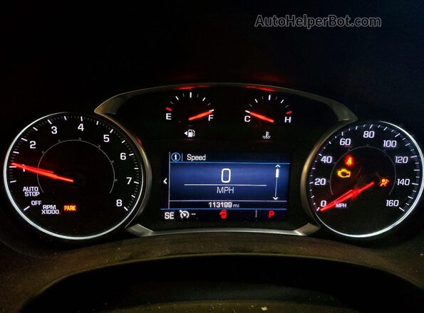 3GKALTEV7KL116792 2019 GMC TERRAIN Red Вид щитка приладів