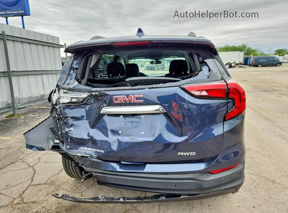 3GKALTEV7KL208095 2019 GMC TERRAIN Blue Widok z tyłu