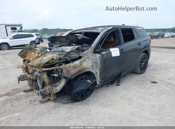 3GKALTEV7LL105826 2020 GMC TERRAIN Black Առջևի ձախ երեք քառորդ տեսարան