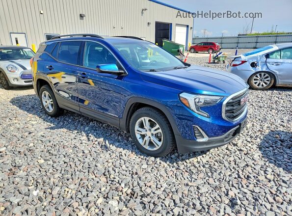 3GKALTEV8LL314413 2020 GMC TERRAIN Blue Delantero derecho