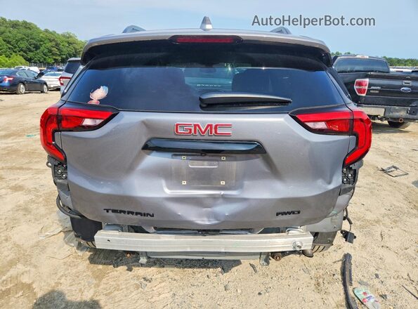 3GKALTEV8LL323743 2020 GMC TERRAIN Gray Rear view
