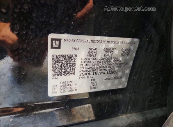3GKALTEV9KL112632 2019 GMC TERRAIN Black Engine compartment view