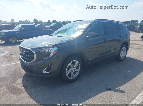 3GKALTEX0KL181355 2019 GMC TERRAIN Gray Vista tres cuartos delantera izquierda