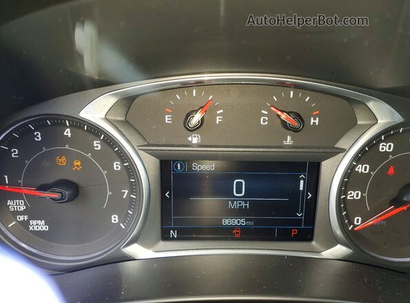 3GKALTEX1JL369624 2018 GMC TERRAIN Red Вид щитка приладів