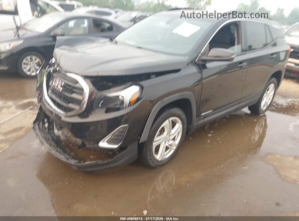 3GKALTEX2JL359605 2018 GMC TERRAIN Black Առջևի ձախ երեք քառորդ տեսարան