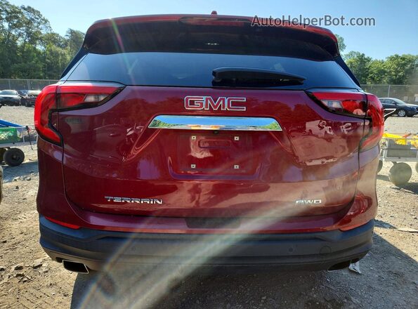 3GKALTEX5JL336738 2018 GMC TERRAIN Red Widok z tyłu