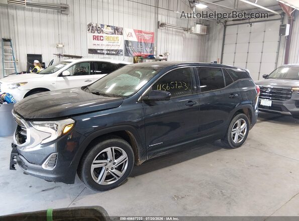 3GKALTEX7JL129851 2018 GMC TERRAIN Blue წინა მარცხენა ხედი სამი მეოთხედიდან