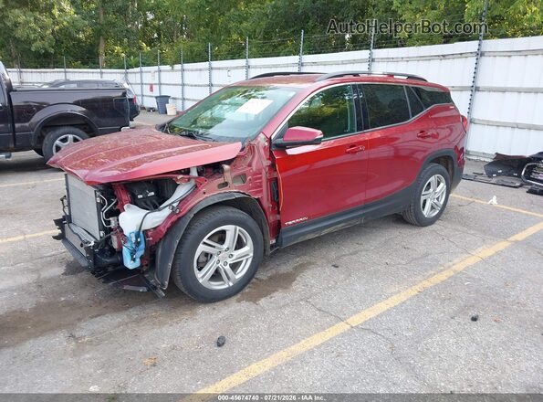 3GKALTEX7JL260357 2018 GMC TERRAIN Maroon წინა მარცხენა ხედი სამი მეოთხედიდან