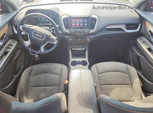 3GKALTEXXJL318347 2018 GMC TERRAIN Красный Вид панели приборов