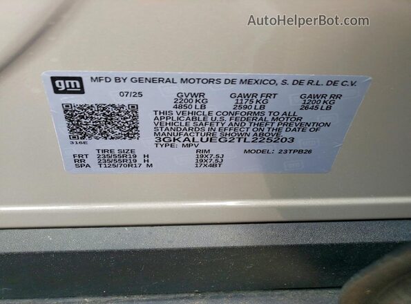 3GKALUEG2TL225203 2026 GMC TERRAIN Beige ძრავის განყოფილების ხედი