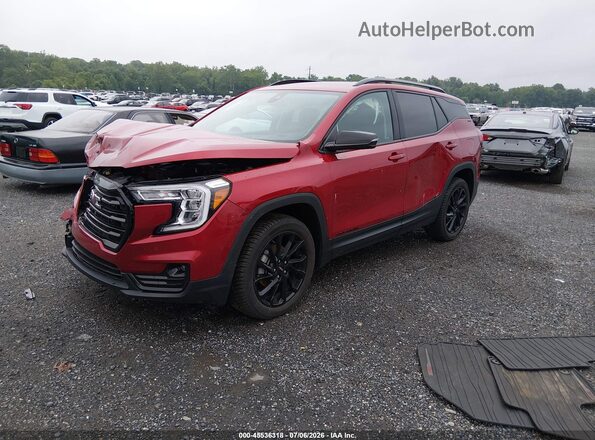 3GKALVEG1RL266517 2024 GMC TERRAIN Red Առջևի ձախ երեք քառորդ տեսարան