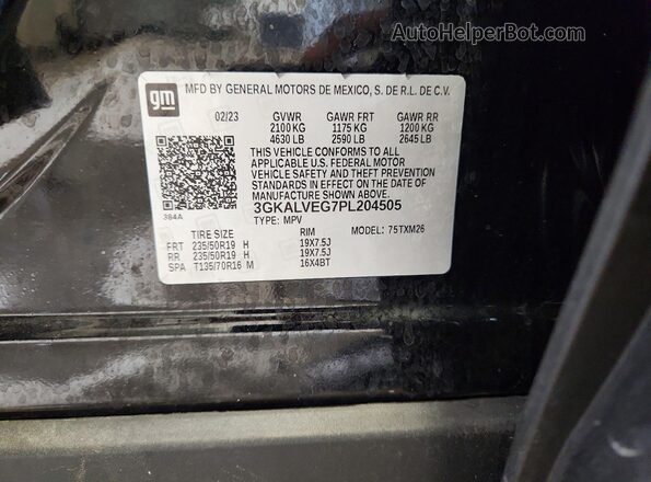 3GKALVEG7PL204505 2023 GMC TERRAIN Черный Вид подкапотного пространства