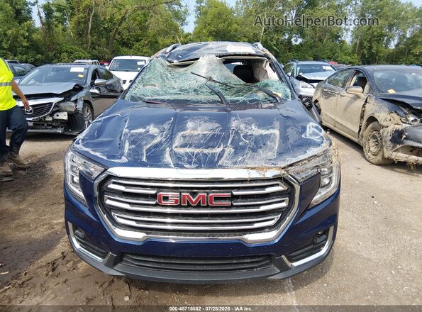 3GKALVEV0NL256117 2022 GMC TERRAIN Blue Instrument cluster view