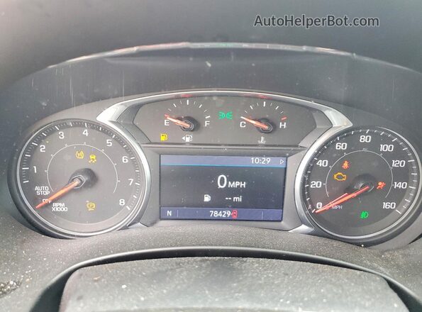 3GKALVEV1KL284682 2019 GMC TERRAIN Red Instrument cluster view