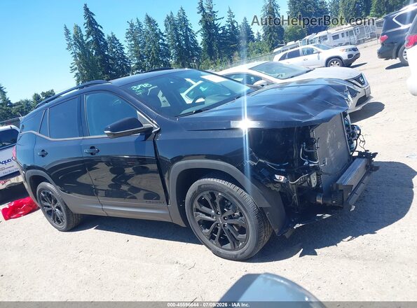 3GKALVEV1ML332801 2021 GMC TERRAIN Black Widok wnętrza 360 stopni