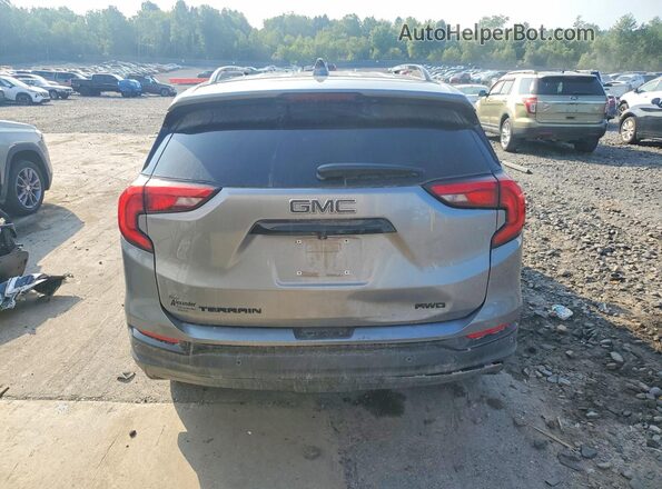 3GKALVEV1ML343975 2021 GMC TERRAIN Серебряный Вид сзади