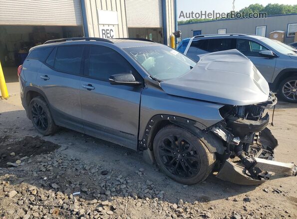 3GKALVEV1ML343975 2021 GMC TERRAIN Серебряный Передняя правая четверть