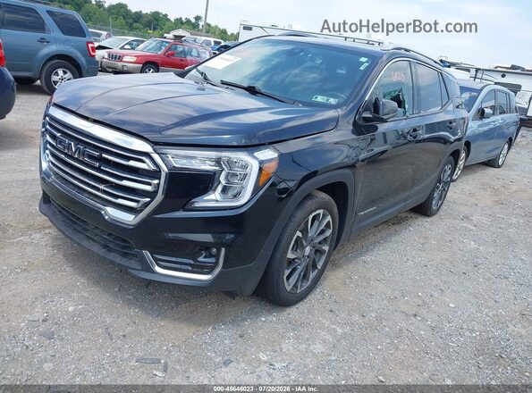 3GKALVEV2NL156715 2022 GMC TERRAIN Black Առջևի ձախ երեք քառորդ տեսարան