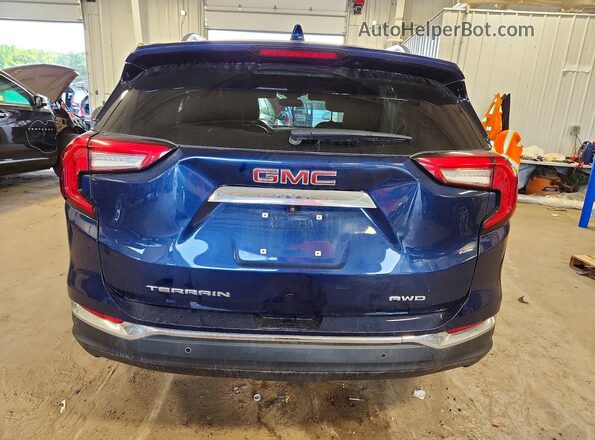 3GKALVEV3NL246679 2022 GMC TERRAIN Blue Widok z tyłu