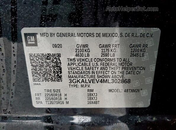 3GKALVEV4ML302868 2021 GMC TERRAIN Black Vista interior de 360 grados