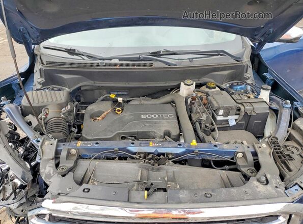 3GKALVEV5ML307643 2021 GMC TERRAIN Blue Vista del compartimento del motor