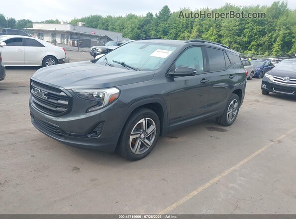 3GKALVEV5ML319582 2021 GMC TERRAIN Gray Vista tres cuartos delantera izquierda