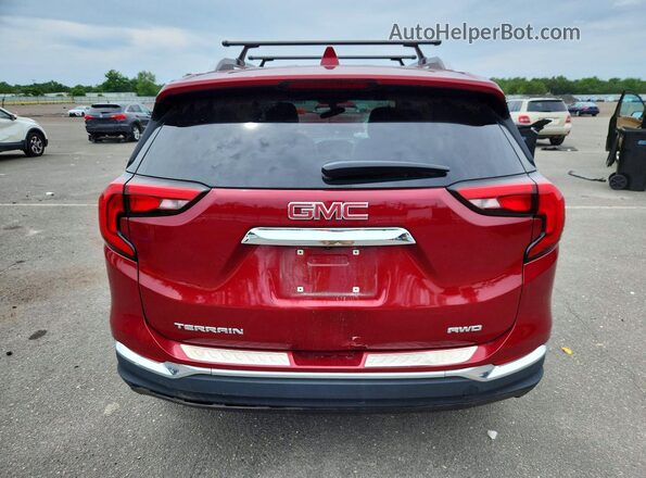 3GKALVEV7JL358587 2018 GMC TERRAIN Red უკანა ხედი
