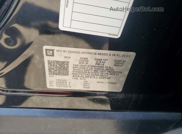 3GKALVEV7LL102047 2020 GMC TERRAIN Black Engine compartment view