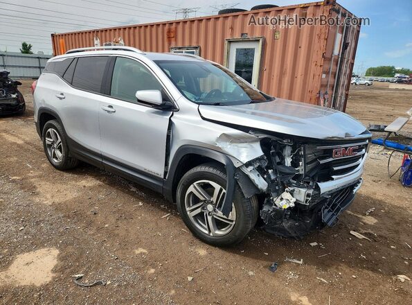 3GKALVEV7LL252899 2020 GMC TERRAIN Серебряный Передняя правая четверть