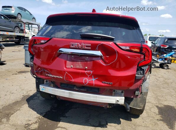 3GKALVEV8LL101795 2020 GMC TERRAIN Red უკანა ხედი