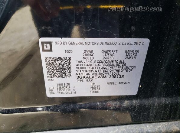 3GKALVEV8ML308138 2021 GMC TERRAIN Black VIN կոդի պիտակի տեսք