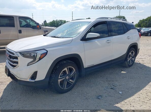 3GKALVEV9JL222459 2018 GMC TERRAIN White Առջևի ձախ երեք քառորդ տեսարան