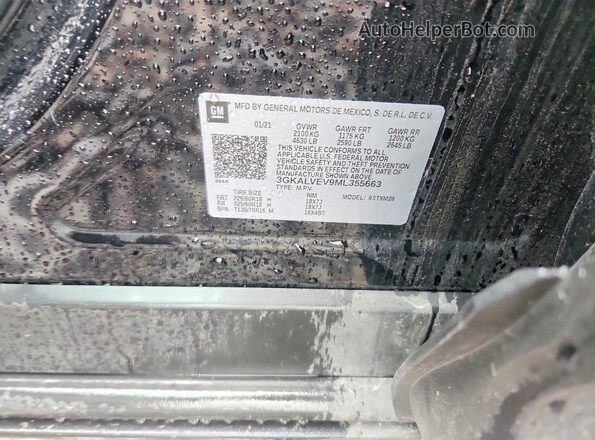 3GKALVEV9ML355663 2021 GMC TERRAIN Black Панорамний вид салону 360°