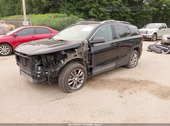 3GKALVEV9NL104062 2022 GMC TERRAIN Black Առջևի ձախ երեք քառորդ տեսարան