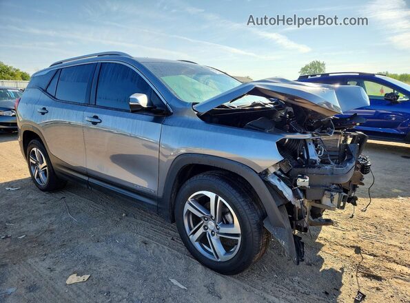 3GKALVEVXJL271136 2018 GMC TERRAIN Gray Delantero derecho
