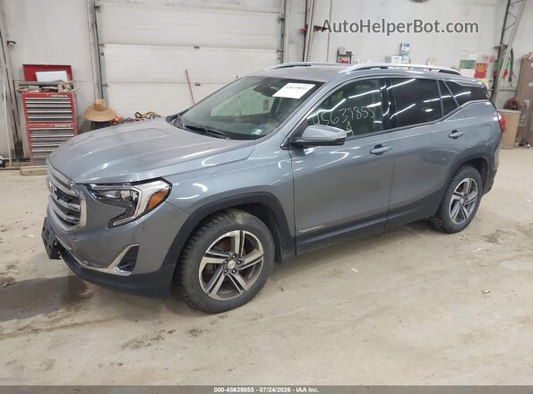 3GKALVEVXJL377263 2018 GMC TERRAIN Gray Vista tres cuartos delantera izquierda