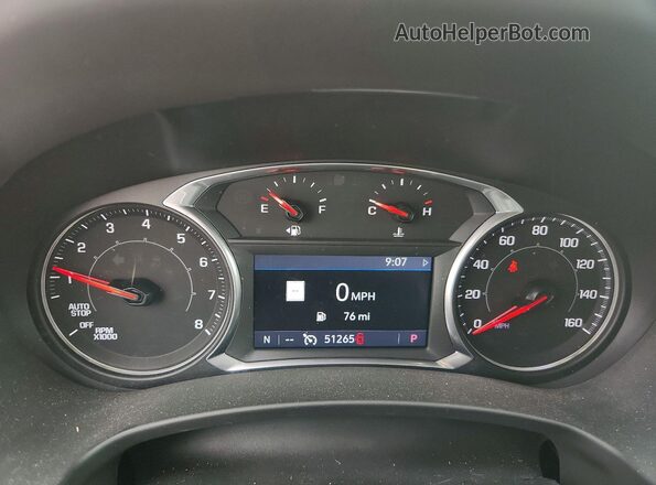 3GKALVEVXLL219203 2020 GMC TERRAIN Серый Вид щитка приборов