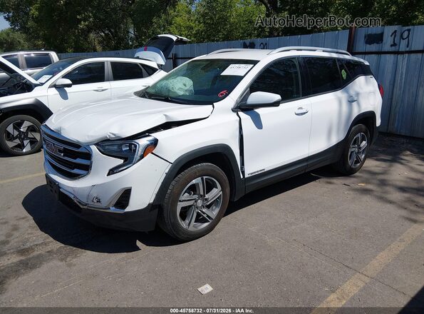 3GKALVEVXLL234817 2020 GMC TERRAIN White Vista tres cuartos delantera izquierda