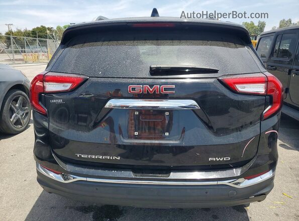3GKALVEVXNL306814 2022 GMC TERRAIN Black Հետևի տեսք