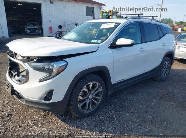 3GKALVEX1JL304543 2018 GMC TERRAIN White Առջևի ձախ երեք քառորդ տեսարան