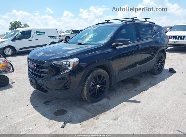 3GKALVEXXLL112735 2020 GMC TERRAIN Black წინა მარცხენა ხედი სამი მეოთხედიდან