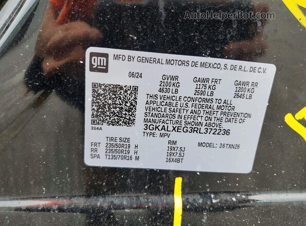 3GKALXEG3RL372236 2024 GMC TERRAIN Black 360 interior view