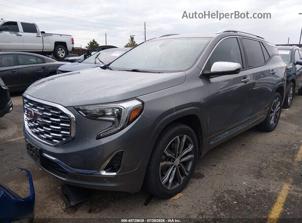 3GKALXEX3KL183382 2019 GMC TERRAIN Gray Առջևի ձախ երեք քառորդ տեսարան