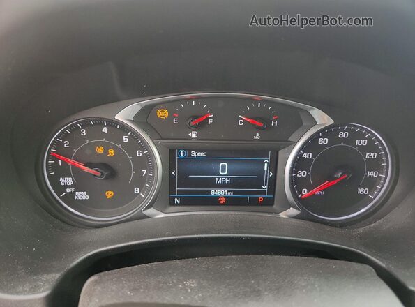 3GKALXEX8JL320105 2018 GMC TERRAIN Silver Instrument cluster view