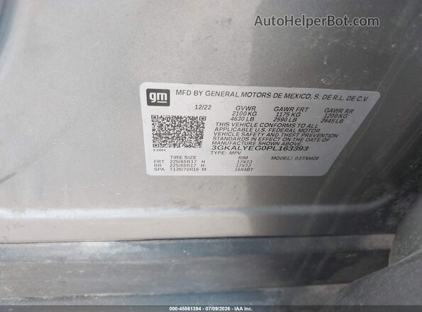 3GKALYEG0PL163393 2023 GMC TERRAIN Gray ძრავის განყოფილების ხედი