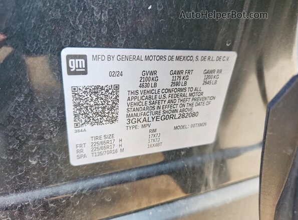 3GKALYEG0RL282080 2024 GMC TERRAIN Black Engine compartment view