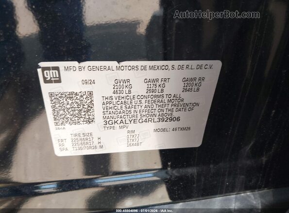 3GKALYEG4RL392906 2024 GMC TERRAIN Black Շարժիչի բաժամունքի տեսք