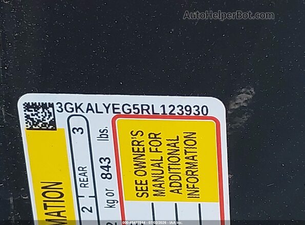 3GKALYEG5RL123930 2024 GMC TERRAIN Черный Вид подкапотного пространства