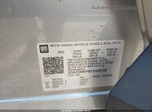 3GN7DMRP8TS108719 2026 CHEVROLET EQUINOX Silver Engine compartment view