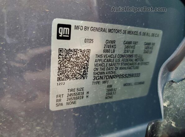 3GN7DNRP0SS259333 2025 CHEVROLET EQUINOX Pink Vista interior de 360 grados